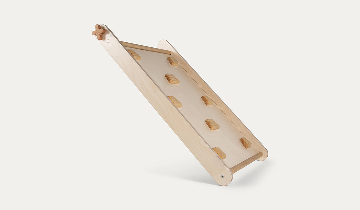 AROUCA - Slide and Climbing Wall Attachment For Modifiable Climbing Pikler Frame